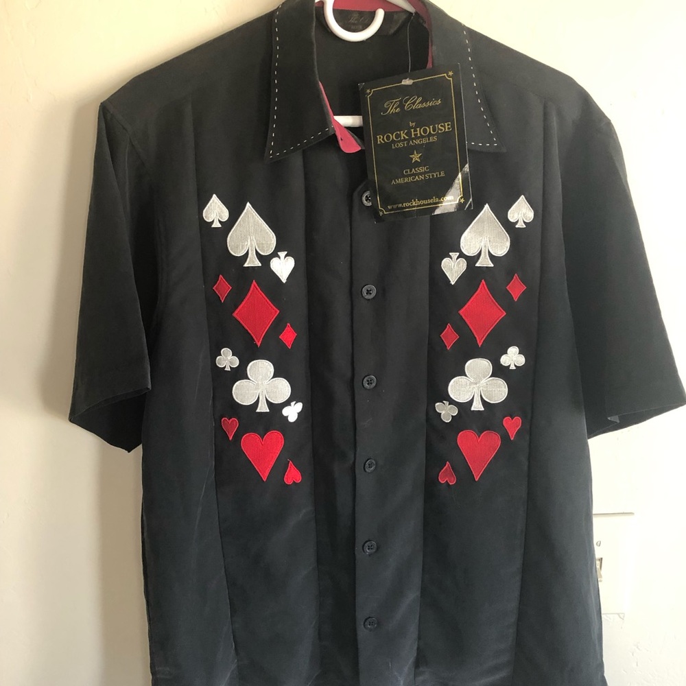 Never worn Rock House LA gambling shirt.